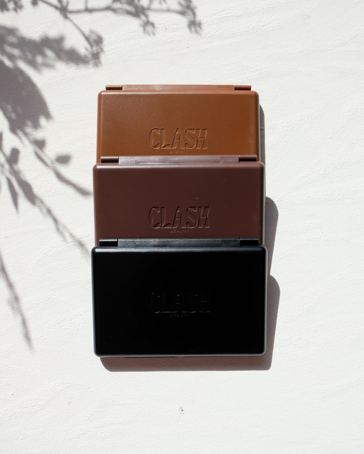 Clash Beauty Matte Black, Light Brown and Chocolate Brown Double Sided Empty Eyeshadow Magnetic Makeup Palette for Makeup Artists